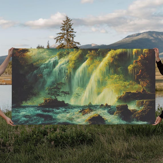 Secret Waterfall High Fantasy Art Print