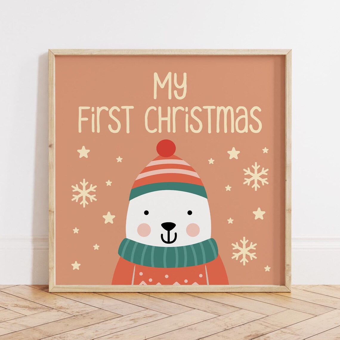My First Christmas Nursery Decor, Holiday Print