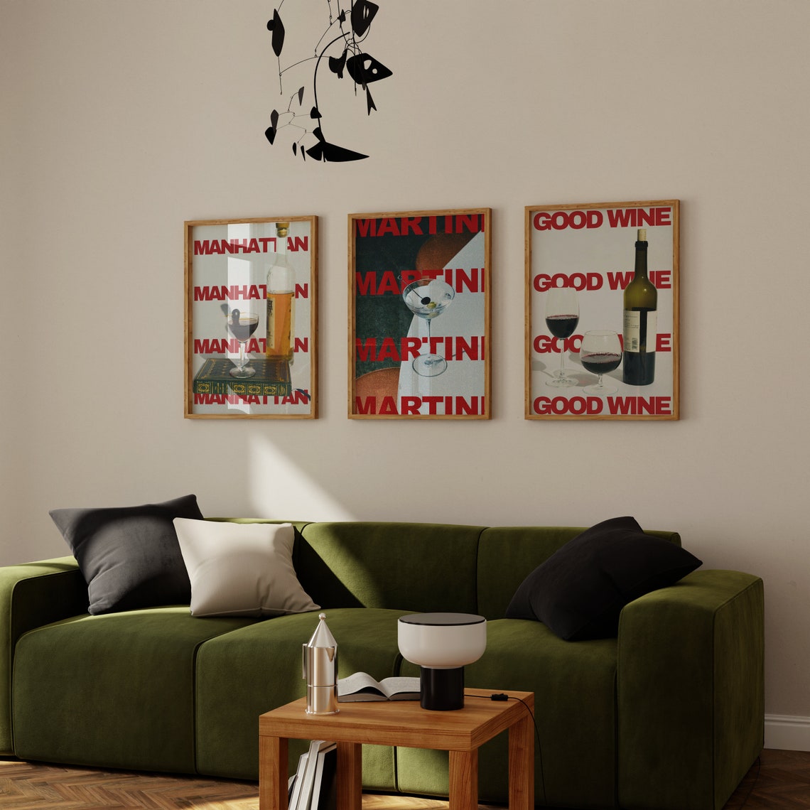 Manhattan Cocktail Retro Whiskey Glass Home Bar Decor Poster - Image 2