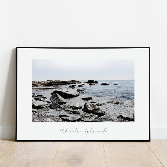 Rhode Island Landscape Print Nature Wall Art Rhode Island Gifts Atlantic Ocean Rhode Island Coast Minimalist Poster