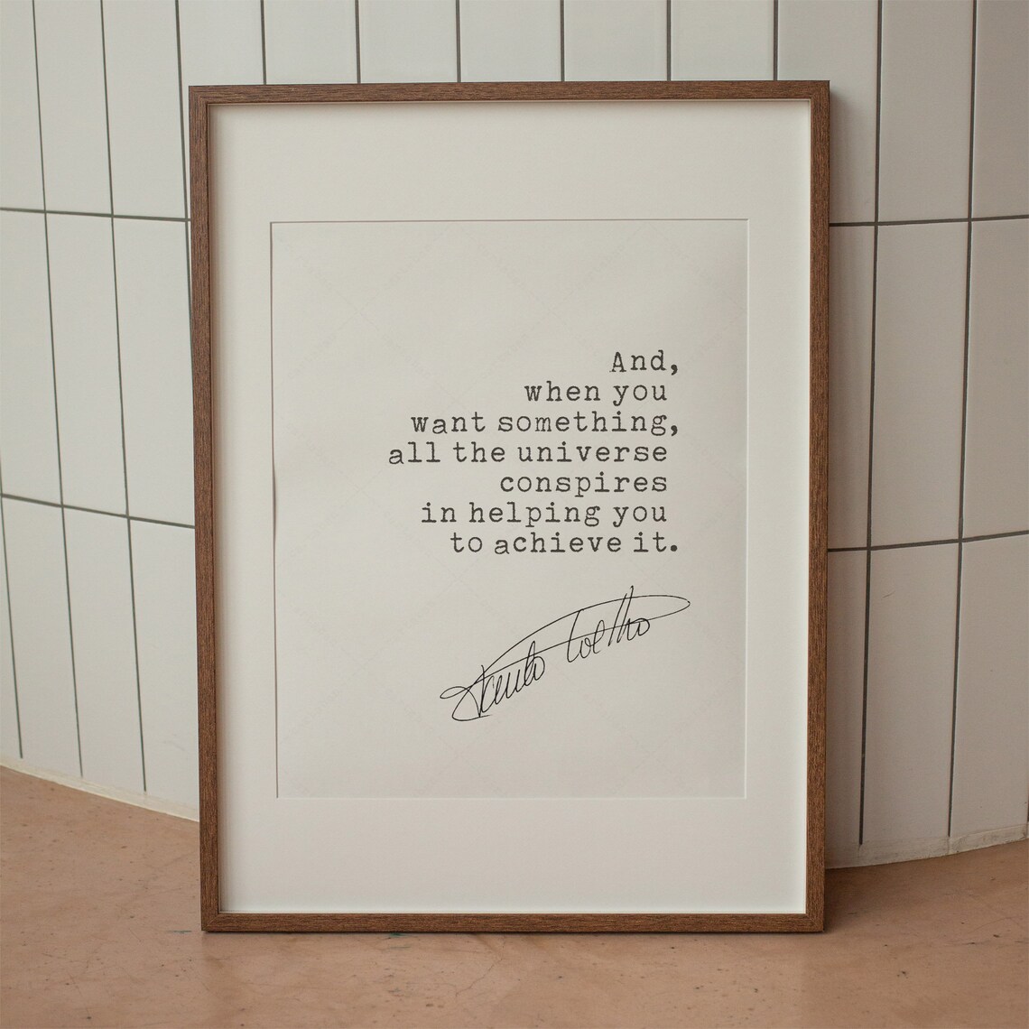 Paulo Coelho Quote, The Alchemist Book Lover Art Print - Image 4
