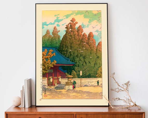 Vintage Japanese Poster Vintage Woodblock Art Kawase Hasui Illustration Japandi Decor Zen Wall Art