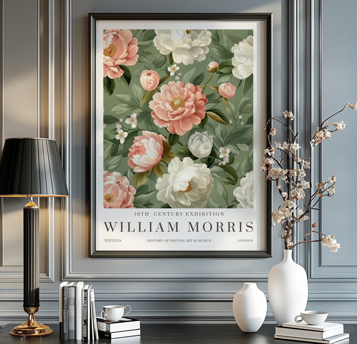 William Morris Print, Vintage Exhibition Poster