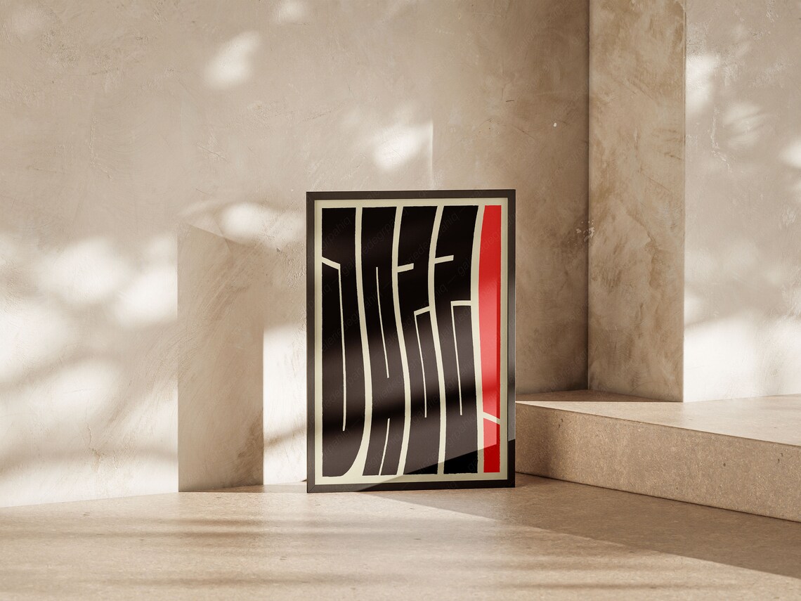 Jazz Music Bold Typography Black White Red Retro Club Poster - Image 4