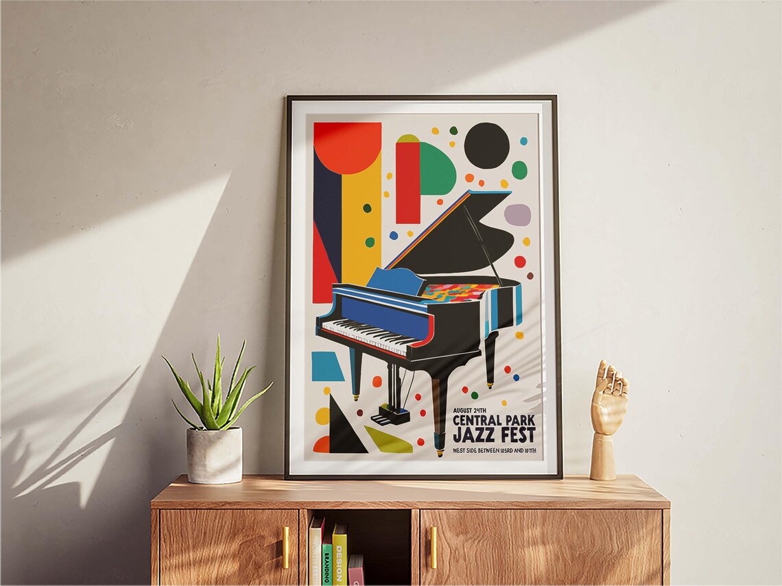 Central Park Jazz Festival, Vintage New York Poster - Image 3