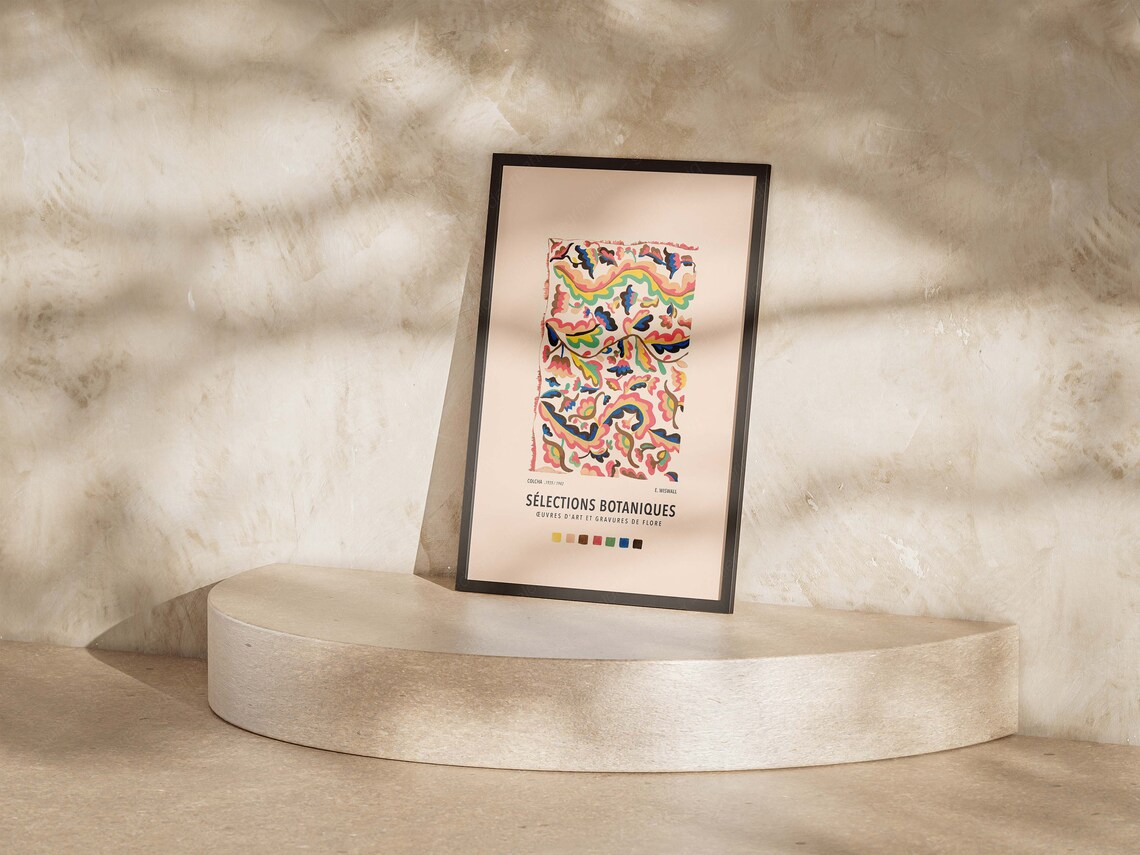 Selections Botaniques French Folk Floral Embroidery Colorful Poster - Image 5