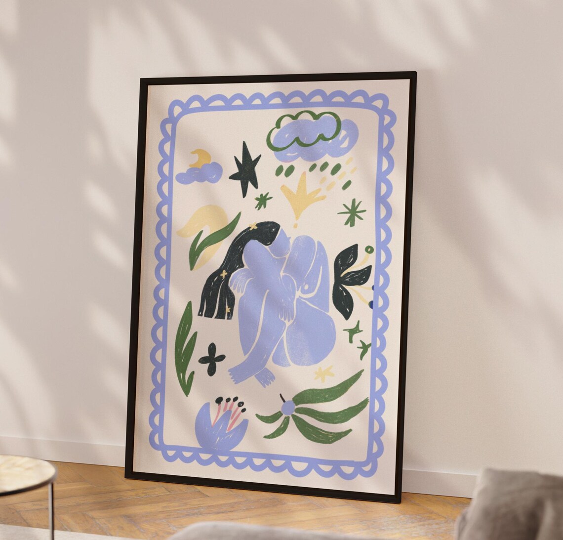 Astrology Woman Botanical Bold Art Print