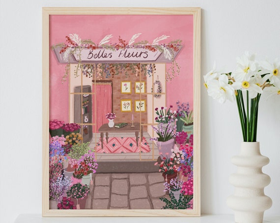 Flower Shop Modern Travel Poster