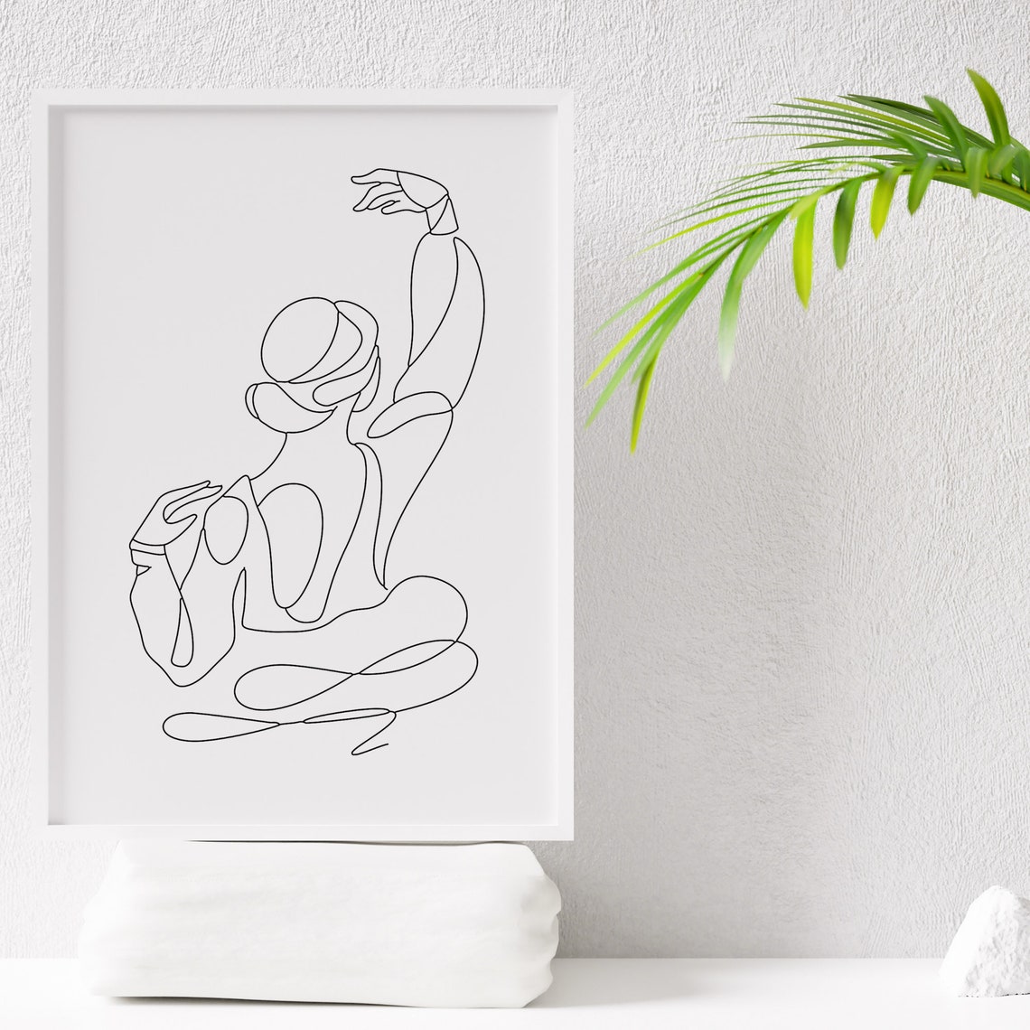Ballerina Dancer Single Line Drawing Minimalist Modern Abstract Poster - Image 2