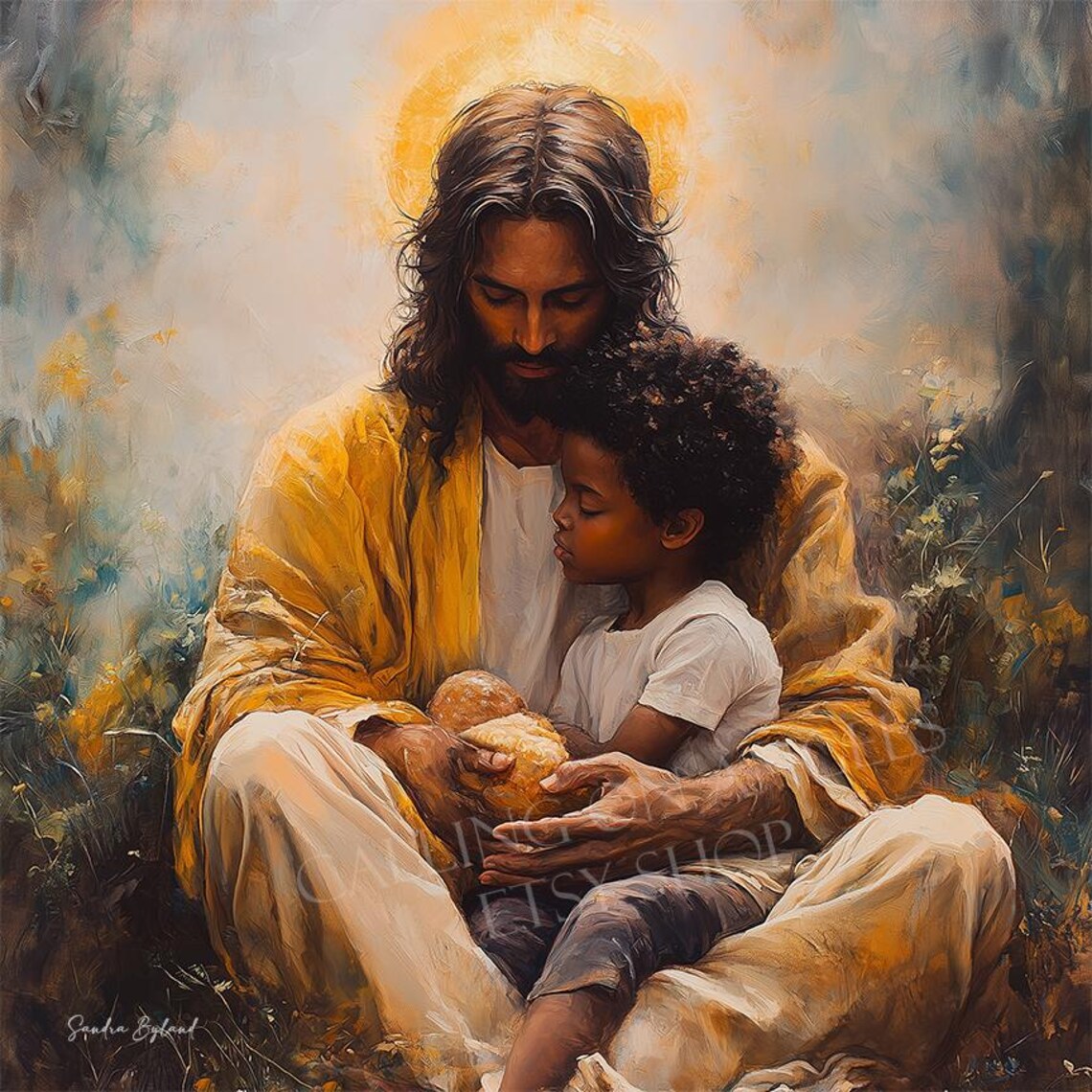 Jesus Bread For Child Christian Family Art