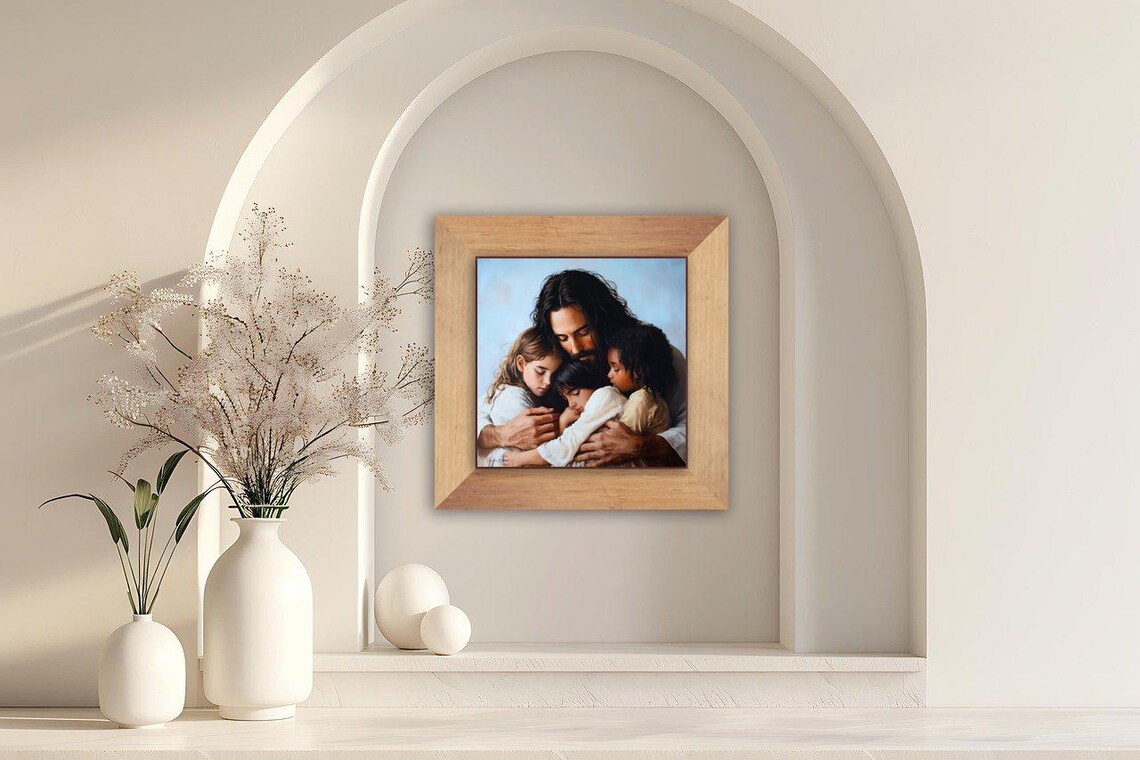 Jesus With Children Christian Print, Gift for Parents - Image 2