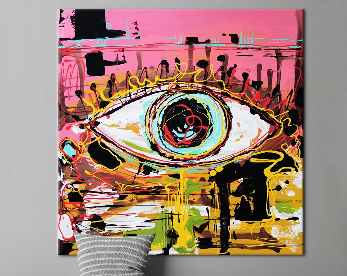 Colorful Eye Graffiti Abstract Street Art Print