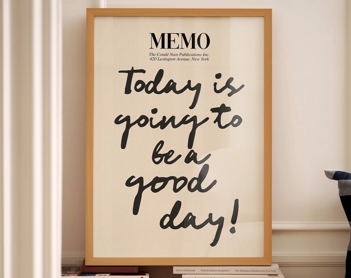 Good Day Memo Retro Preppy Wall Art Poster - Image 4