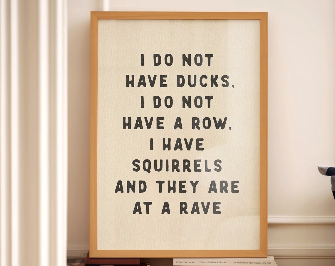 I Do Not Have Ducks Funny Typography Poster - Image 4