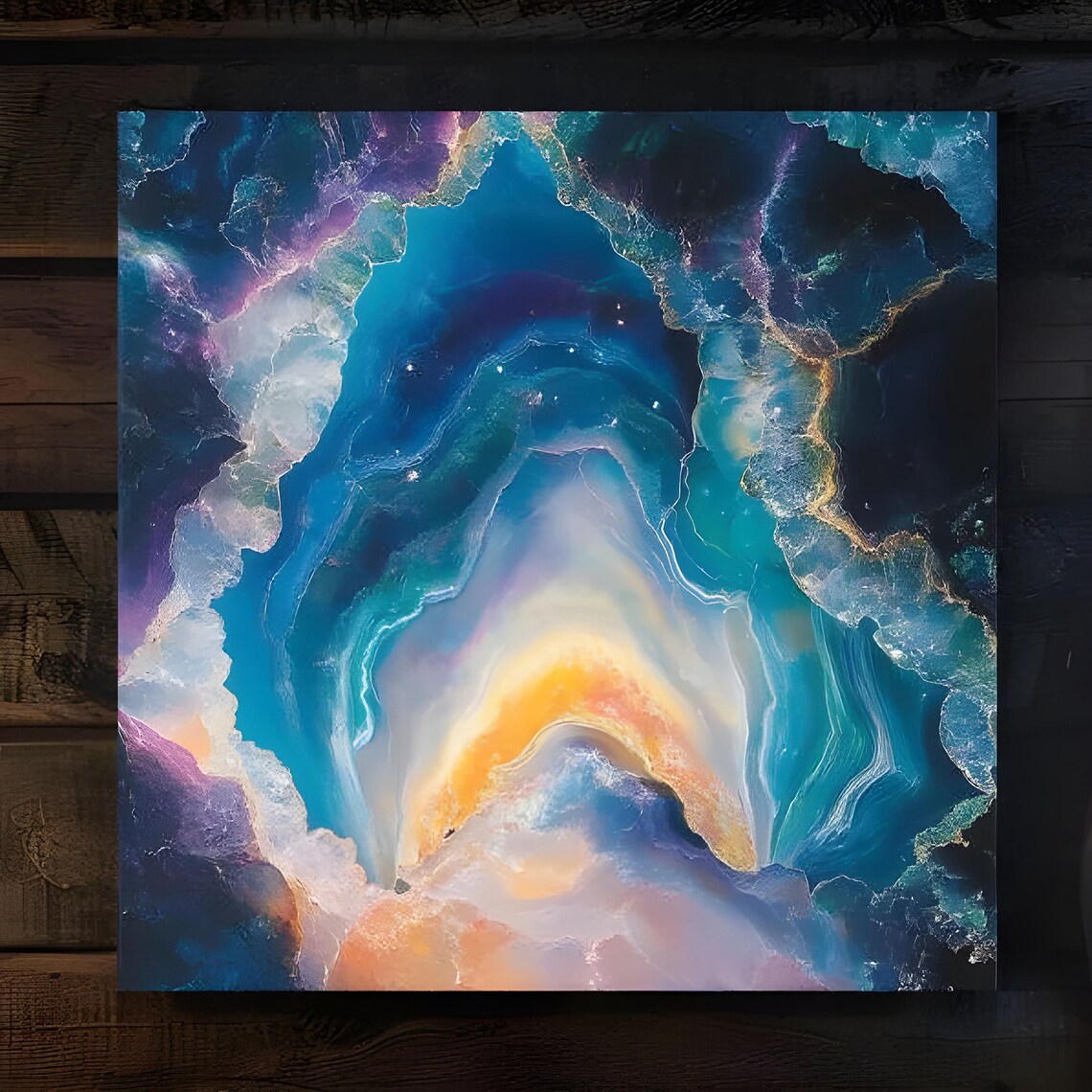 Geode Gemstone Crystal Mystical Wall Art