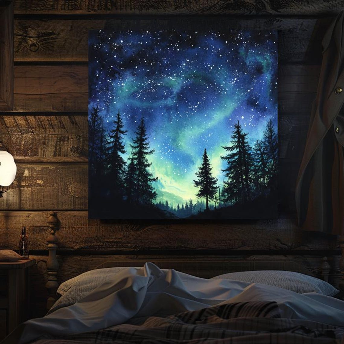 Celestial Sky Decor Mystical Night Wall Art Mystical Large Wall Art Square Wall Art College Dorm Decor Nature Wall Art - Image 3