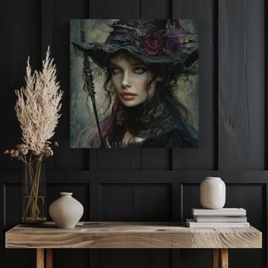 Gothic Witch Art Print, Dark Mystical Decor - Image 2