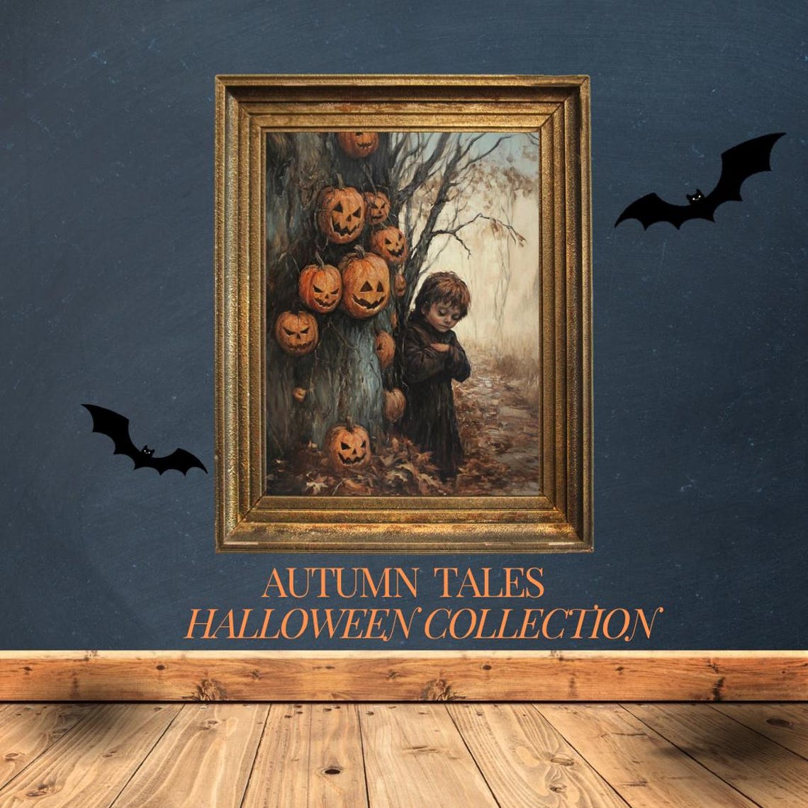Spooky Halloween Jack O Lantern Tree Boy Dark Academia Fall Poster - Image 6