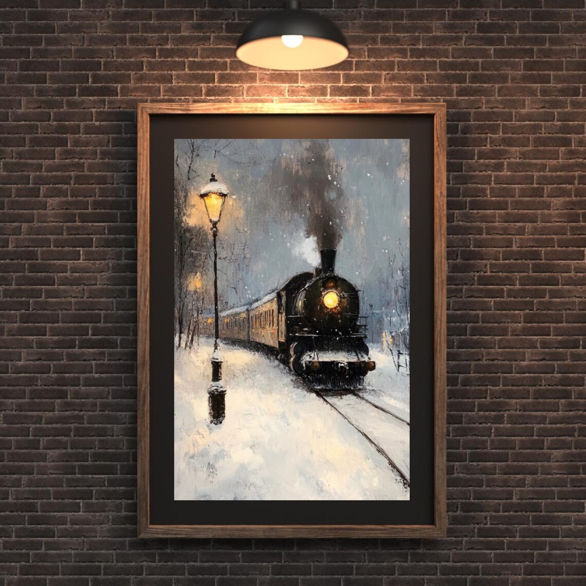 Vintage Orient Express Christmas Travel Poster - Image 4