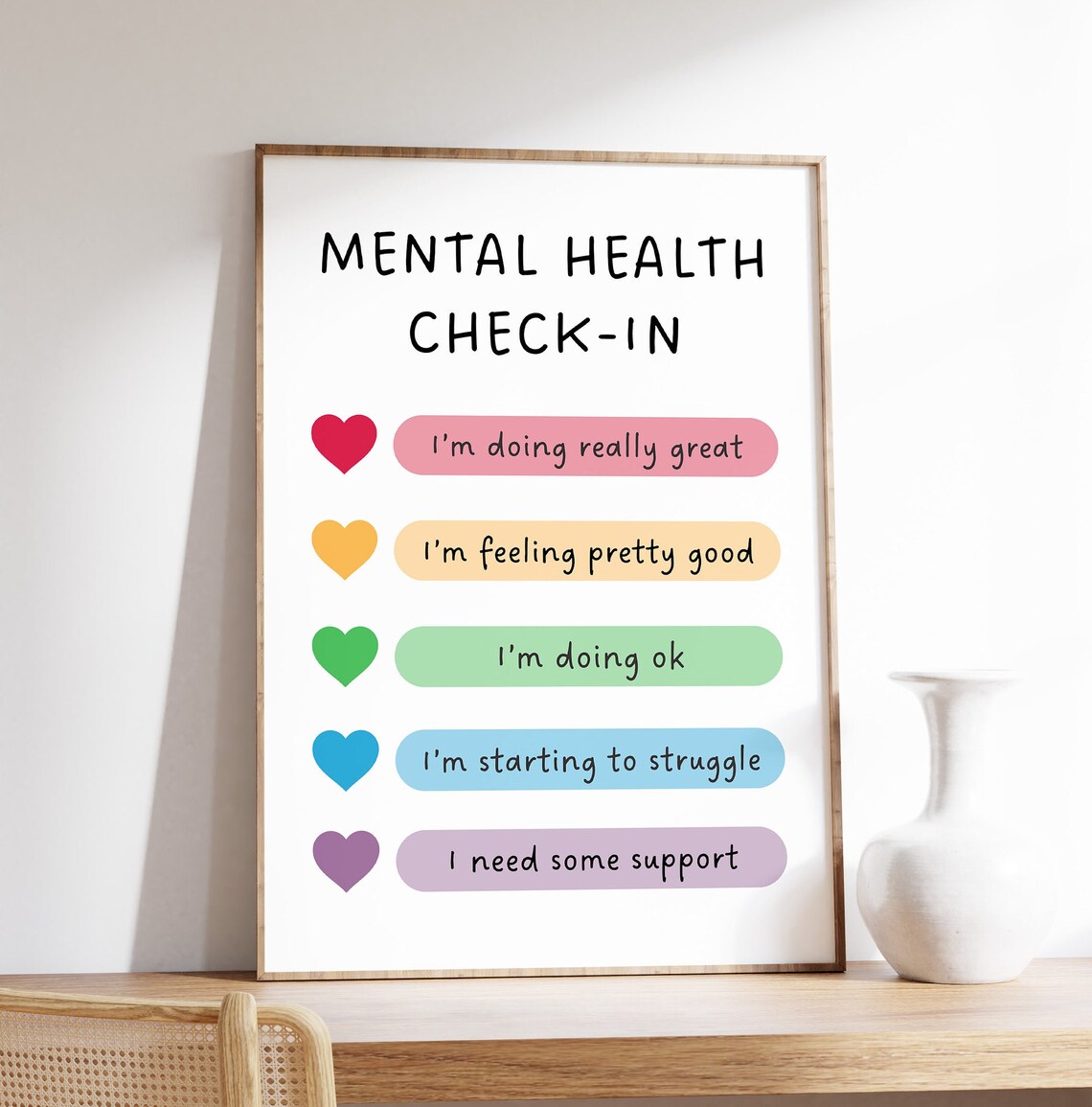 Mental Health Check-In Therapy Office Art Print