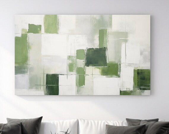 Nordic Green Abstract Design Print Home Decor Wall Art Wall Art Gift Aesthetic Room Decor Ready To Hang