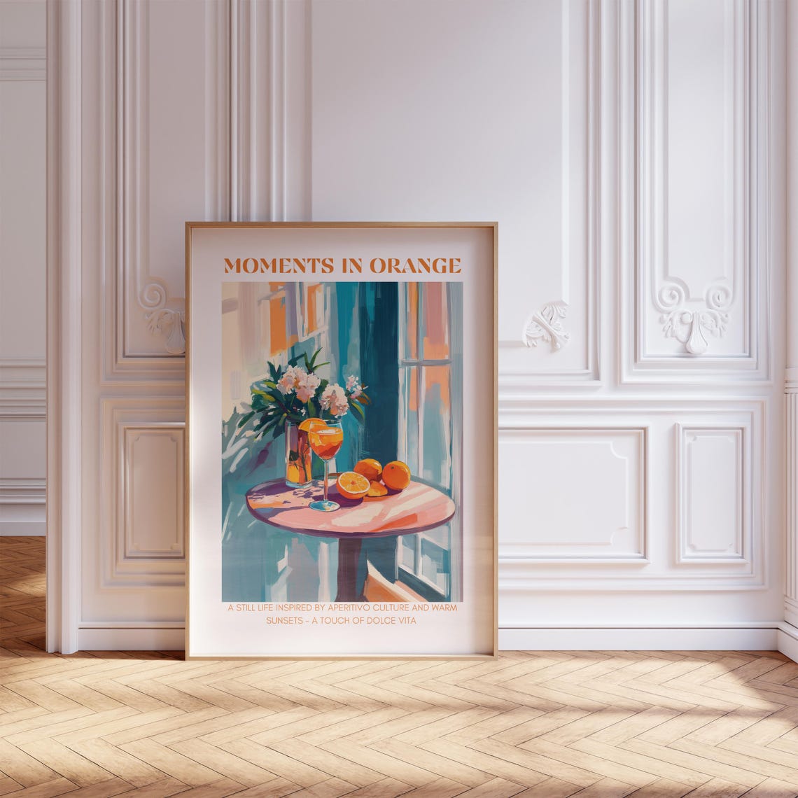Moments In Orange Aperitivo Still Life Poster Warm Sunset Table Art