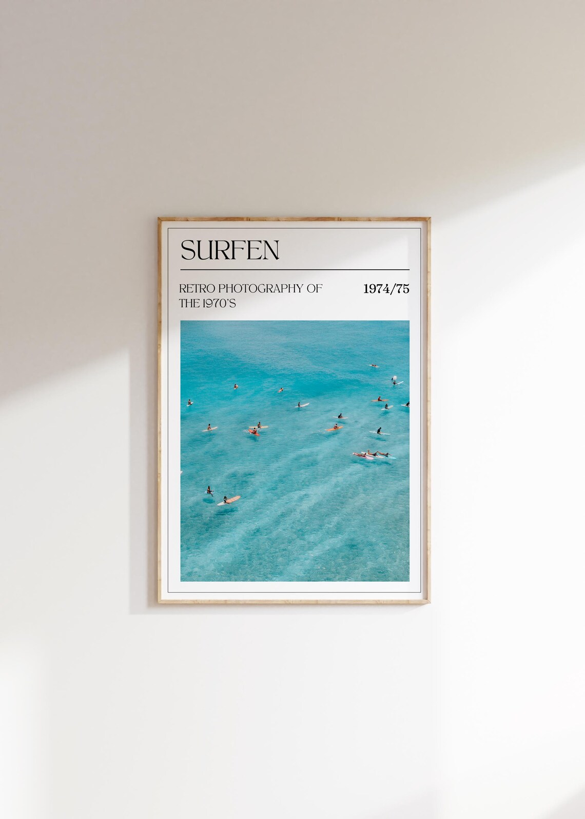 Surfen 1974 Retro Surf Photography Surfers Turquoise Ocean Poster - Image 4