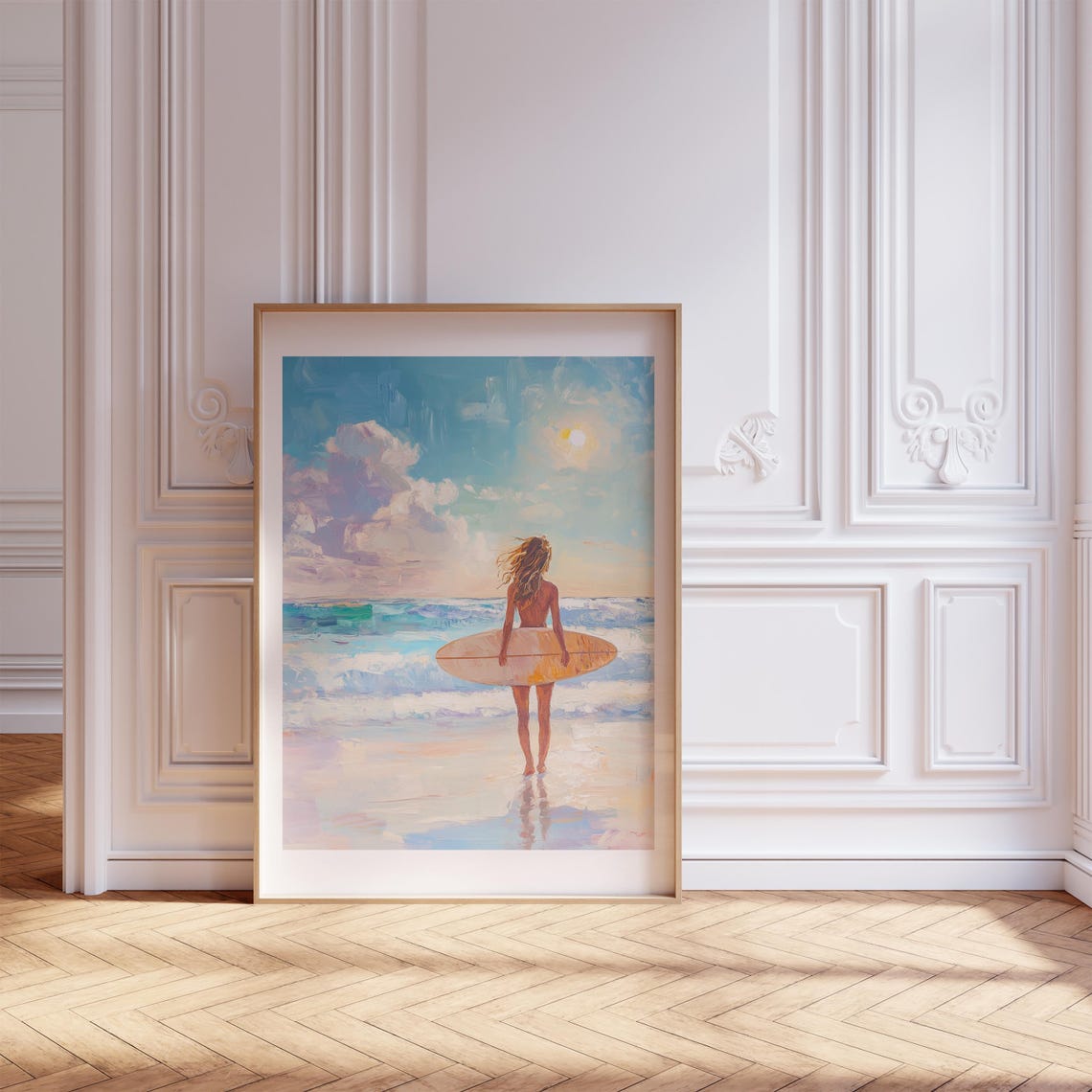 Surf Poster Wall Art Boho Decor With Beach Print Beach Poster For Aesthetic Room Decor As Gift For Her Surf Print And Beachy Poster