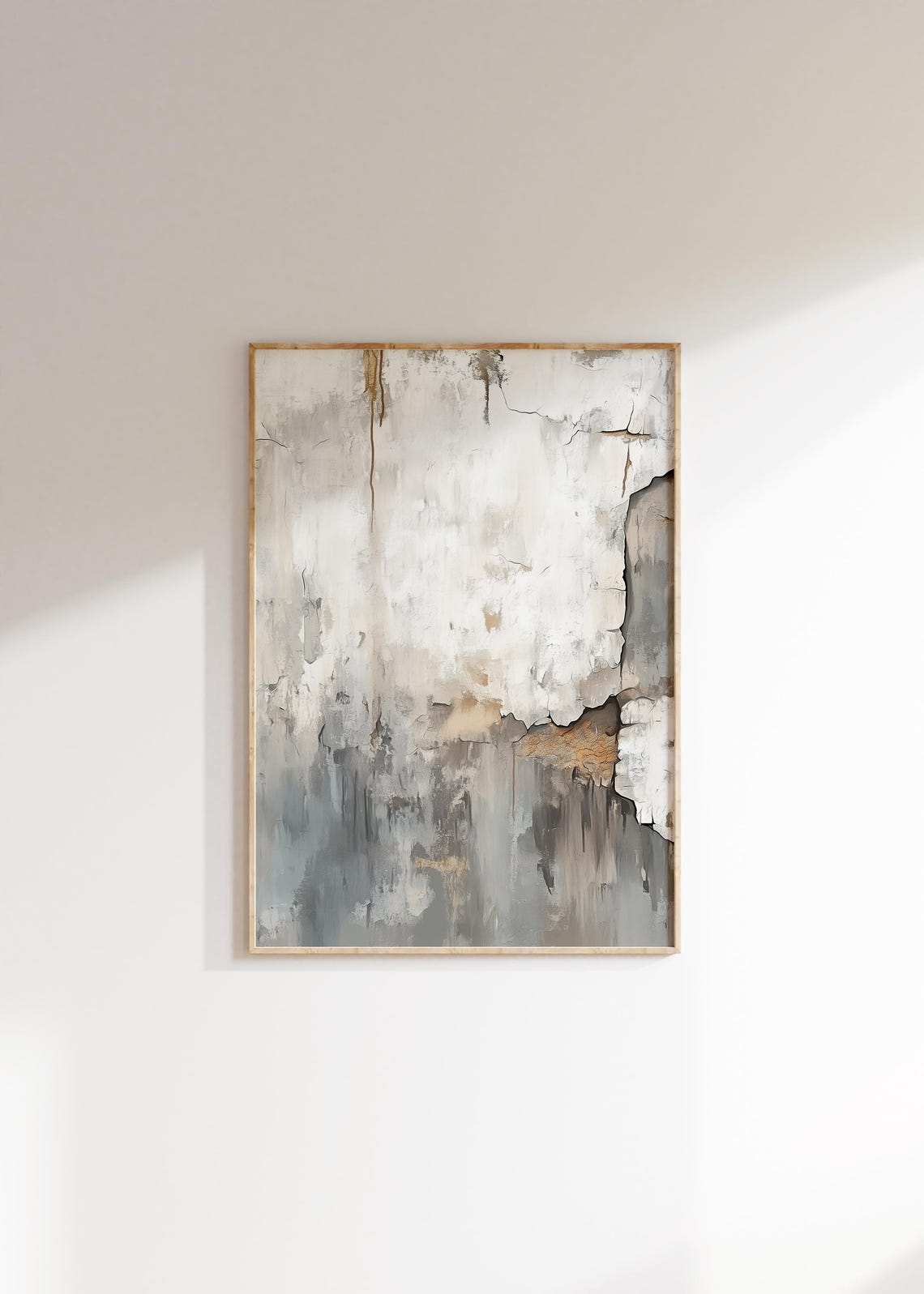 Textured Beige Wabi Sabi Abstract Plaster Art Japandi Neutral Poster - Image 2
