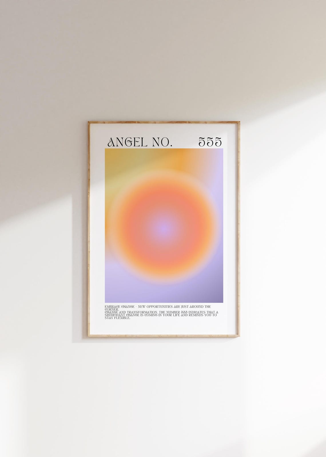 Angel Number 555 Poster Angel Numbers Print Manifest Gift Inspirational Quote Aesthetic Room Decor Astrology Gifts Teenage Girl Gifts - Image 2