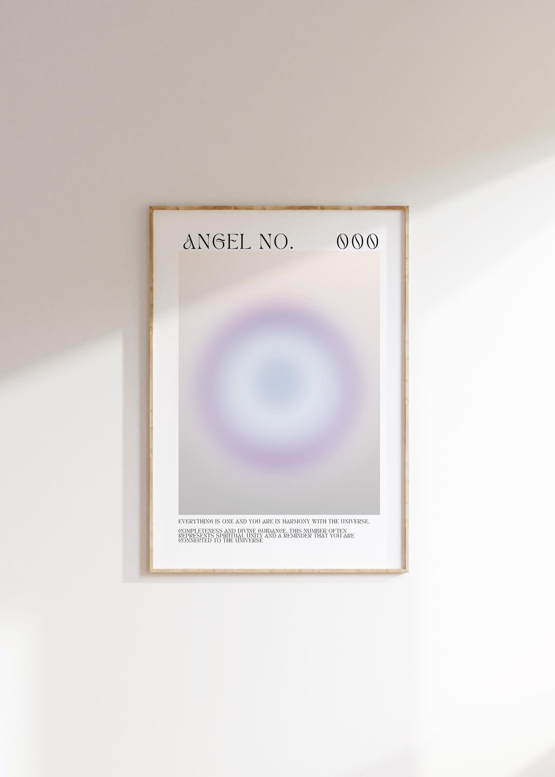 Angel Number 000 Neutral Aura Spiritual Unity Meaning Poster Gift - Image 2