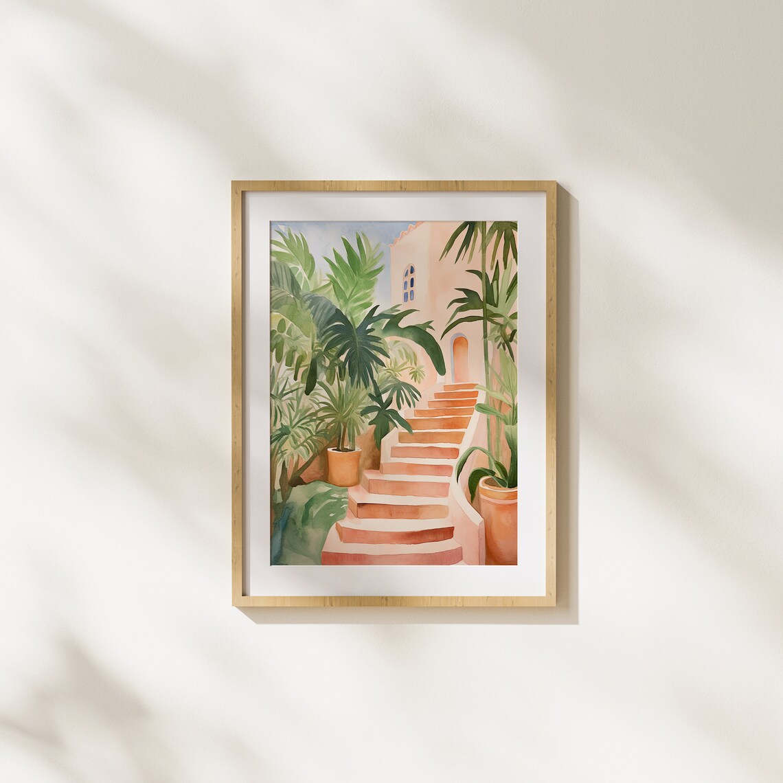 Paradise Garden Tropical Plants Palm Realism Modern Art Illustration Mystical
