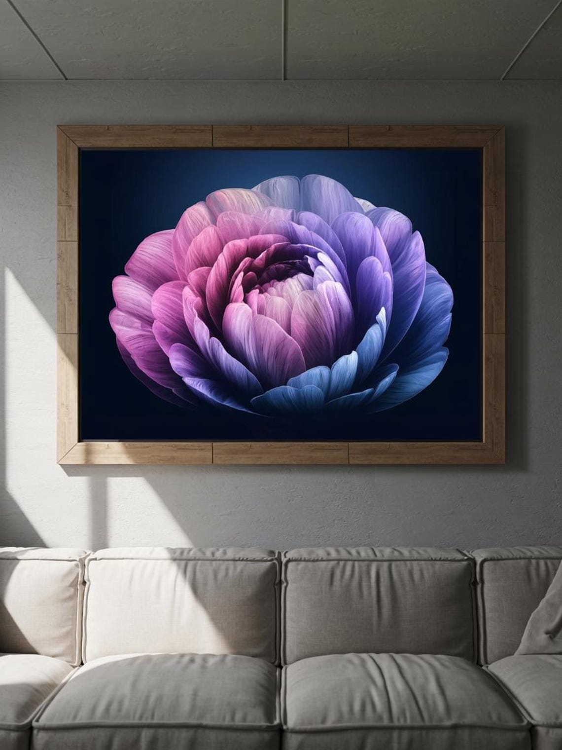 Rose Bloom Gradient Petals On Dark Background Floral Nature Poster