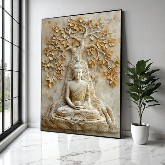 Buddha Meditation Art Print, Tranquil Zen Decor