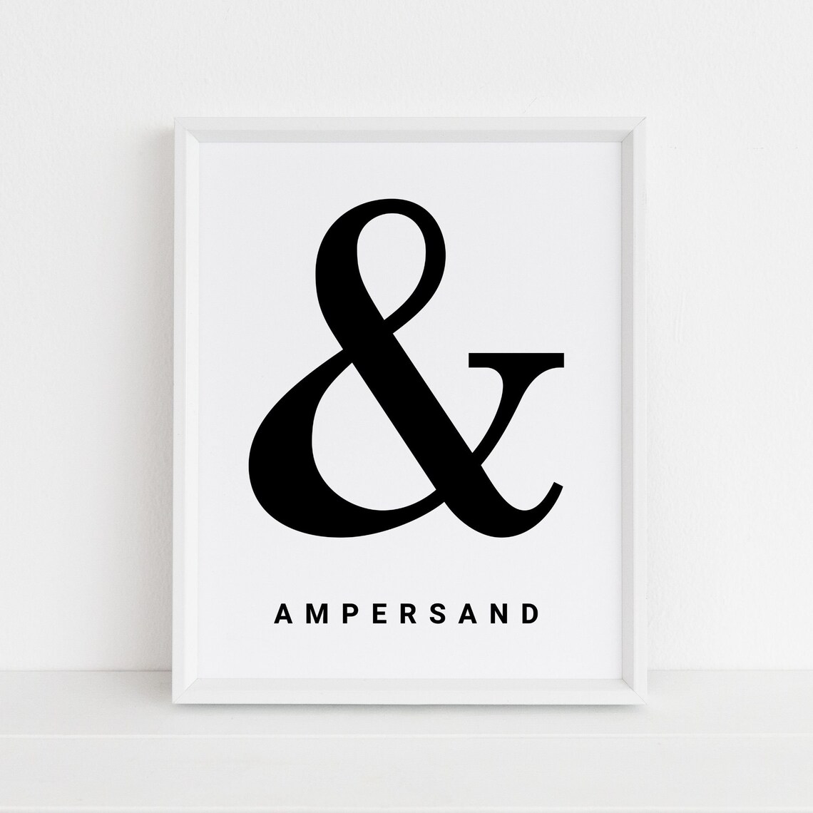 Letter Ampersand Poster Print, Minimalist Monogram