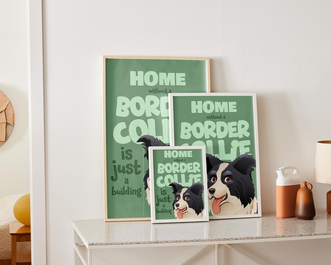 Border Collie Art Print, Cute Dog Lover Gift - Image 5