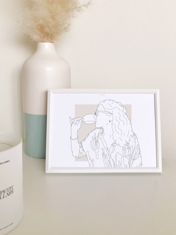 Custom Line Portrait Sketch From Photo Custom Portrait Couple Loved One Portrait Painting From Photo Personalized Illustration Portrait