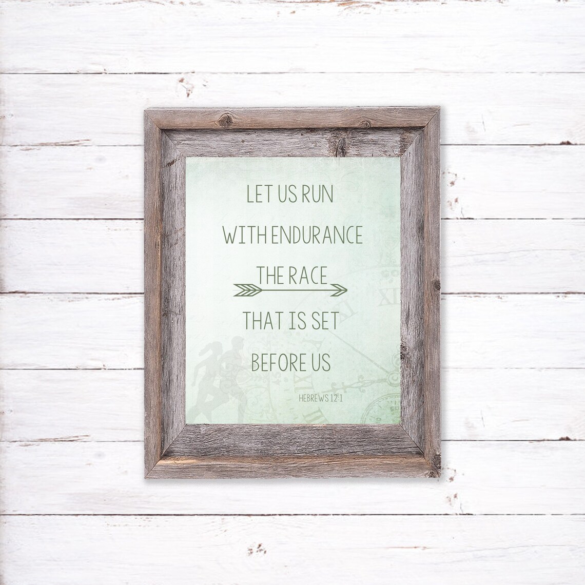 Hebrews 12:1 Bible Verse Inspirational Scripture Art Print - Image 2