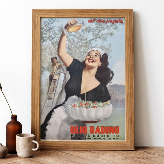 Olio Radino Vintage Italian Food Travel Poster