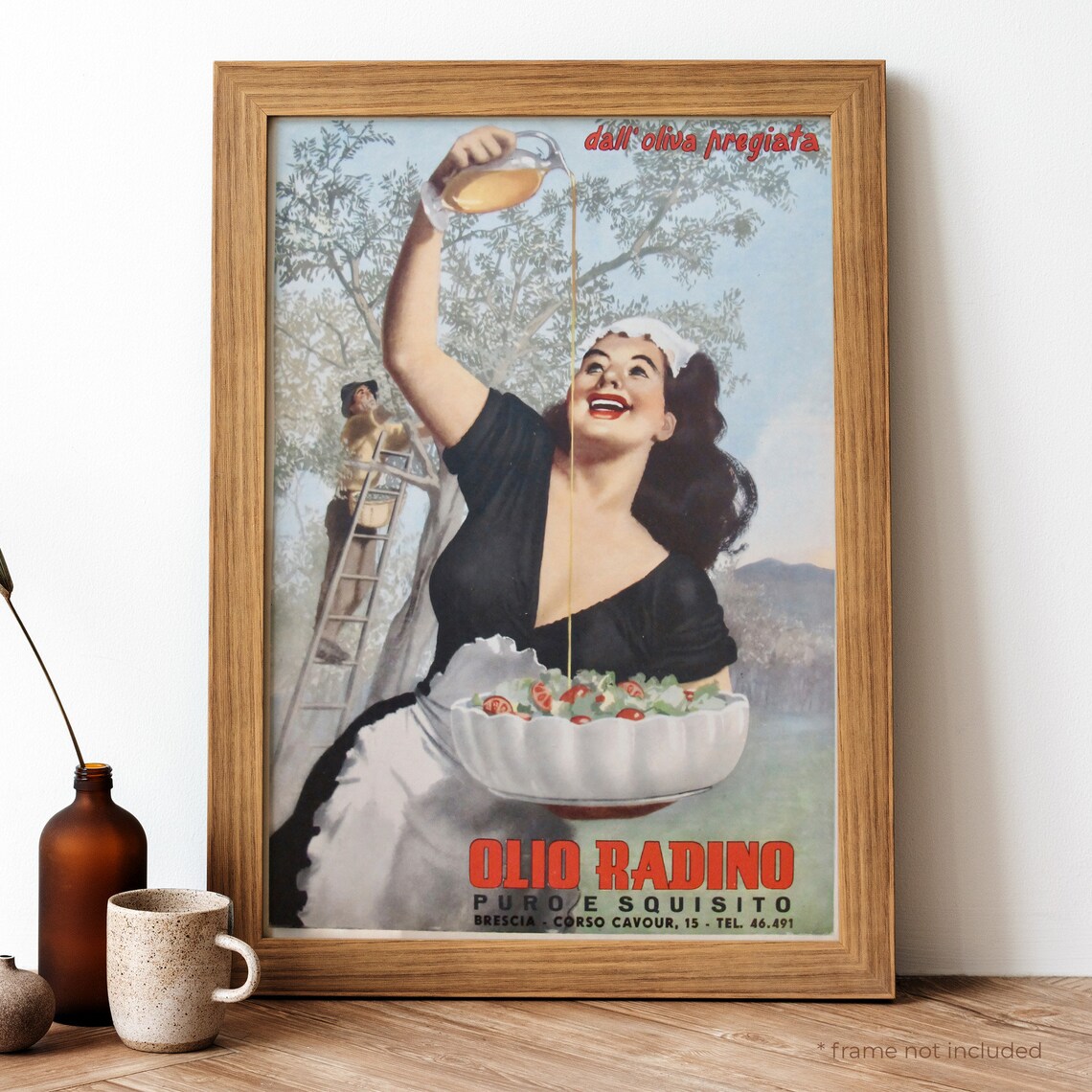 Olio Radino Vintage Italian Food Travel Poster