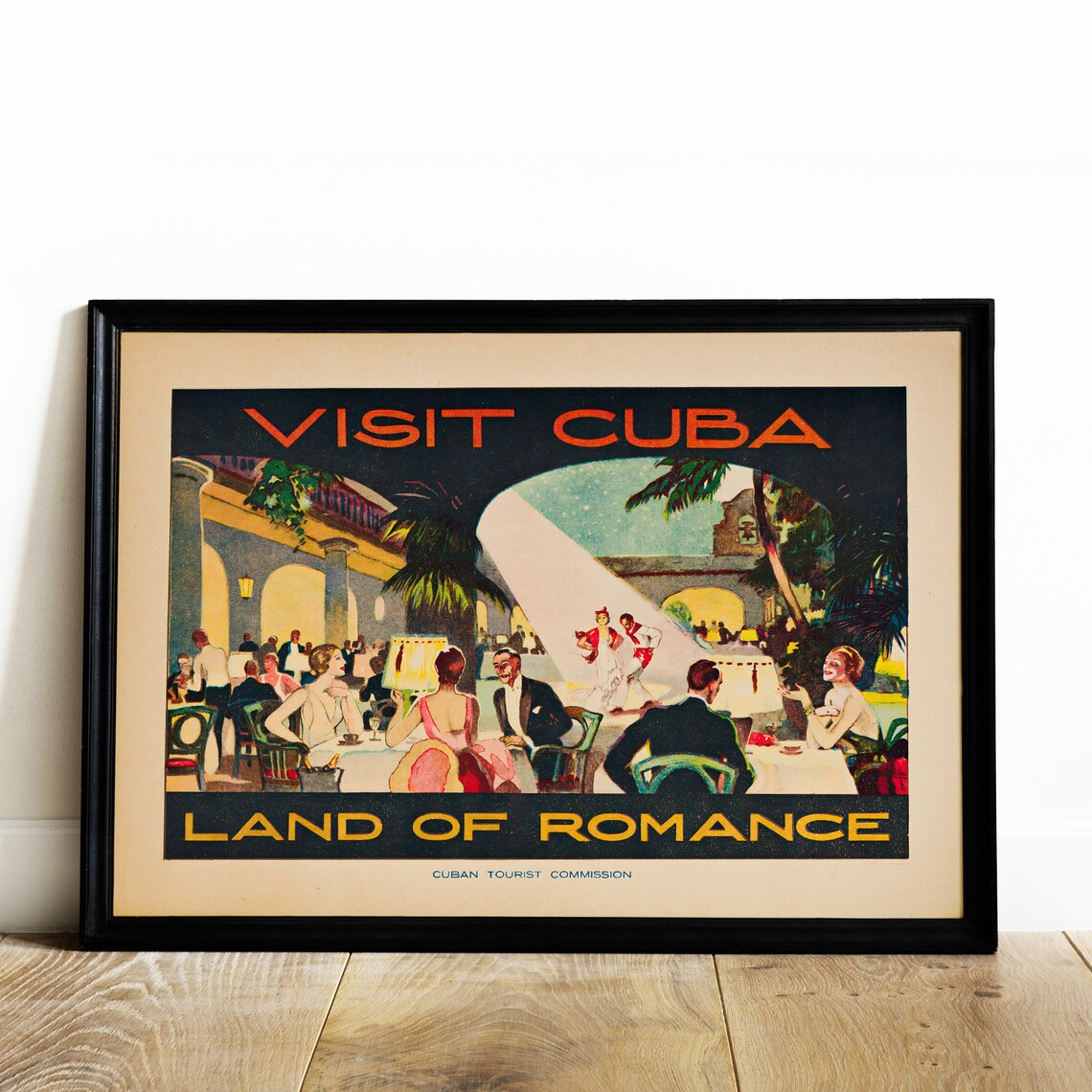 Vintage Cuban Travel Poster, Retro Travel Poster