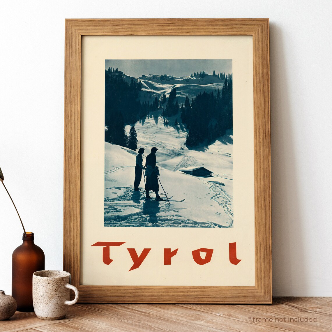 Tyrol Vintage Austrian Alps Ski Travel Retro Winter Sports Poster
