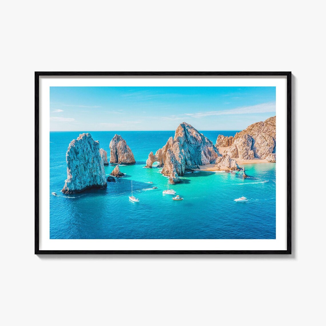 El Arco Cabo San Lucas Rock Arch Aerial Turquoise Water Poster