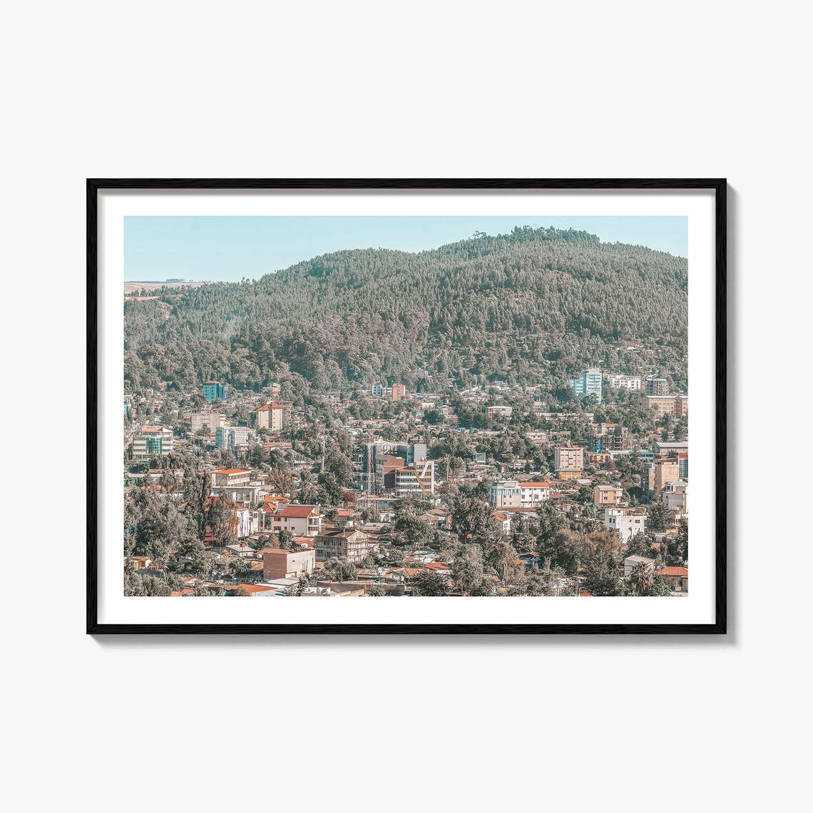 Addis Ababa City View Entoto Forest Hill Ethiopia Africa Poster