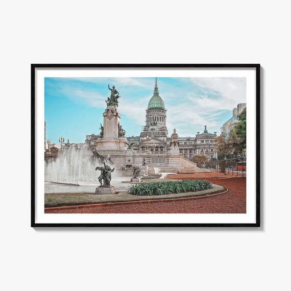 Buenos Aires Argentina Congress Palace Fountain Photo Poster