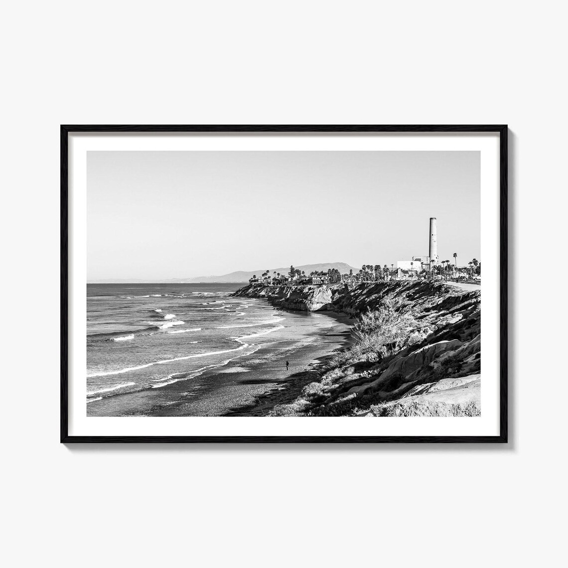 Carlsbad Black And White Travel Map Art Print