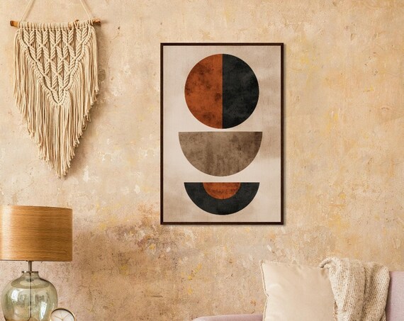 Minimalistic Boho Vector Artwork Abstract Geometric Pattern