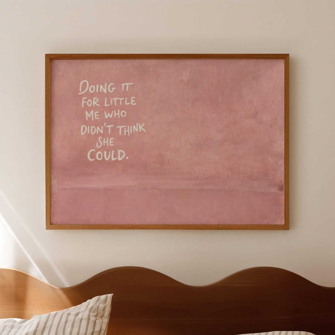 Doing It For Little Me Quote Art Print, Abstract