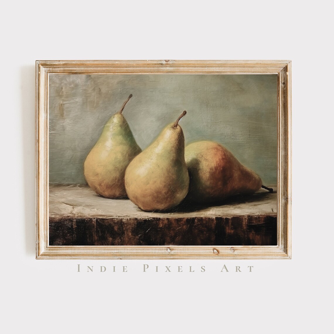 Vintage Fruit Prints Kitchen Wall Art Still Life Painting Fruit Still Pears Rustic Still Life Wall Print