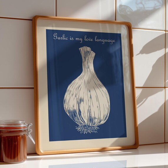 Garlic Funny Kitchen Art Print
